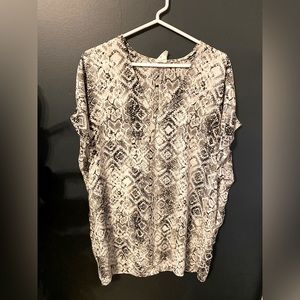 By Together tunic snakeskin coverup